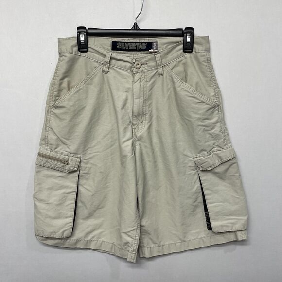 Vintage Levi's Silvertab Cargo Shorts Men Size 30 90s Y2K B331 -9 - Picture 1 of 16